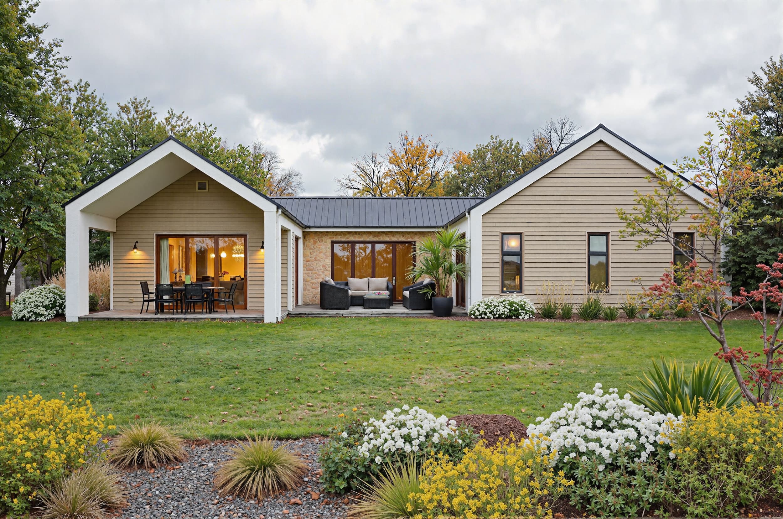 Modern home render in Whanganui, New Zealand